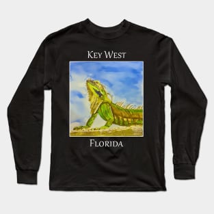 Key West Florida Iguana - WelshDesigns Long Sleeve T-Shirt
